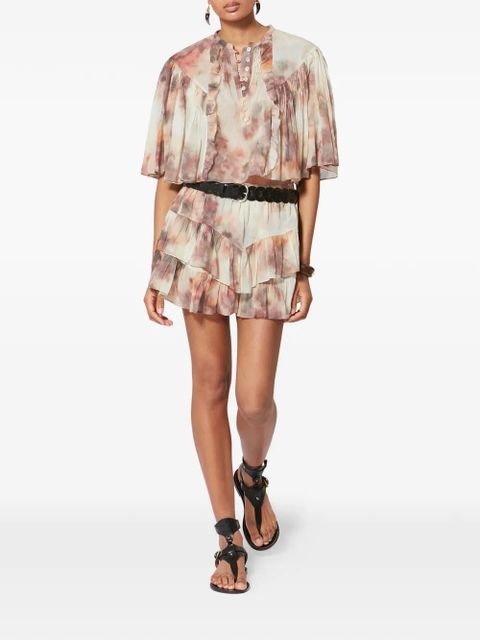 MARANT ÉTOILE Veelia ruffled buttoned blouse - Neutrals - zdjęcie produktu nr 2