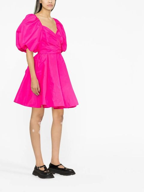 PINKO puff-sleeve flared dress