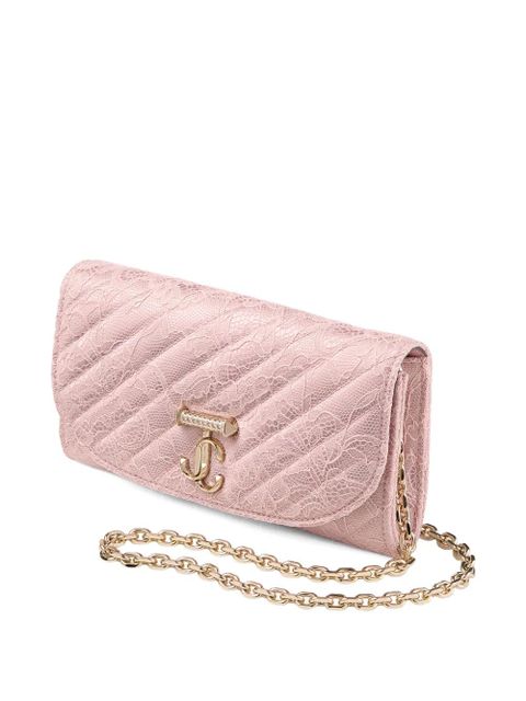 Jimmy Choo curve quilted logo wallet - Pink