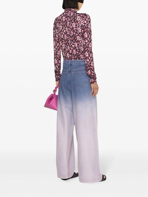 GANNI Future high-rise wide-leg jeans - Blue