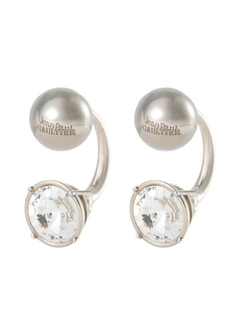 Jean Paul Gaultier crystal-embellished earrings - Silver - zdjęcie produktu nr 1
