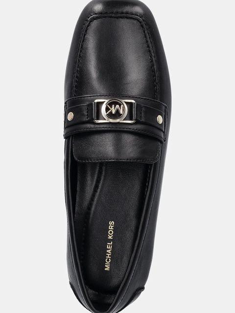 MICHAEL Michael Kors mokasyny skórzane Mandy damskie kolor czarny na płaskim obcasie 40T5MAFR1L.001