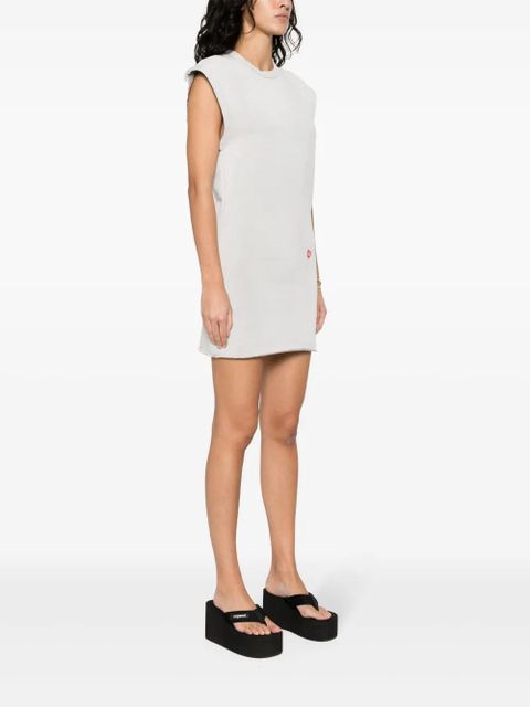 Alexander Wang logo-print jersey mini dress - Grey