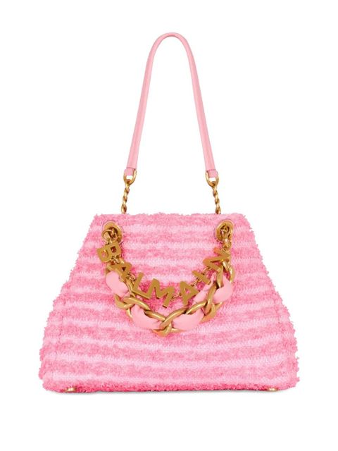 Balmain 1945 Soft Tweed shoulder bag - Pink