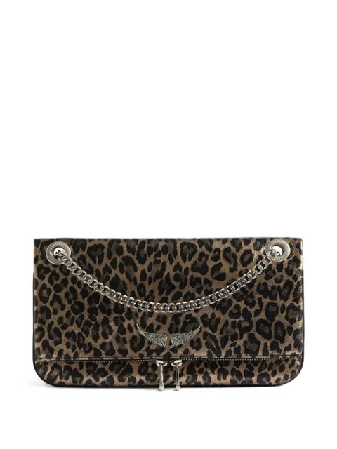 Zadig&Voltaire leopard chain rock II metal leo bag - Brown