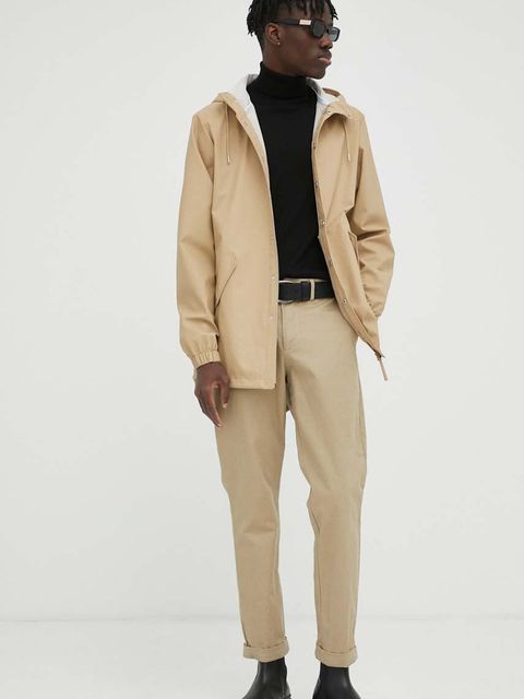 Rains kurtka przeciwdeszczowa 18010 Fishtail Jacket kolor beżowy przejściowa 18010.24-24Sand