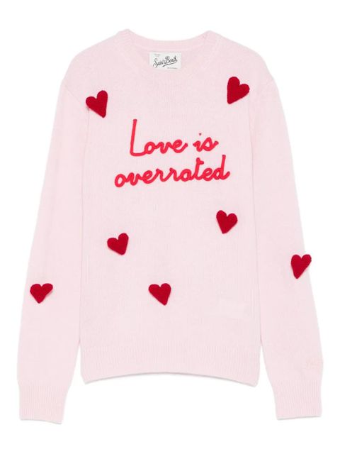 MC2 Saint Barth heart-embroidered sweater - Pink - zdjęcie produktu nr 1