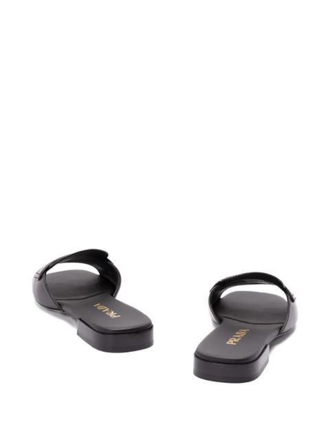 Prada penny-strap leather sandals - Black - zdjęcie produktu nr 2