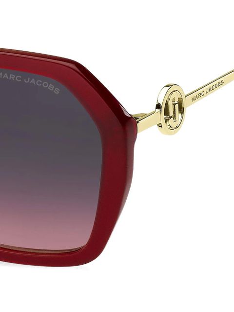 Marc Jacobs geometric-frame sunglasses - Red