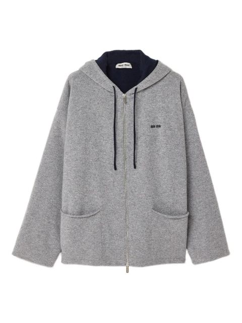 Miu Miu cashmere cardigan hoodie - Grey - zdjęcie produktu nr 1
