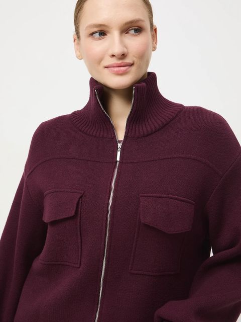 Medicine sweter damski kolor bordowy lekki