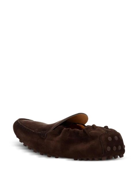 Tod's pebble-textured suede loafers - Brown - zdjęcie produktu nr 2