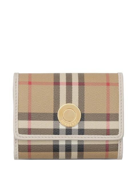 Burberry small Check folding wallet - Neutrals - zdjęcie produktu nr 1