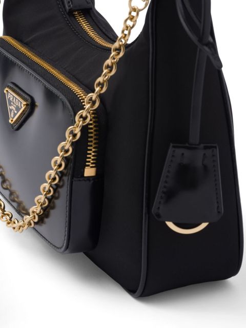 Prada triangle-logo shoulder bag - Black