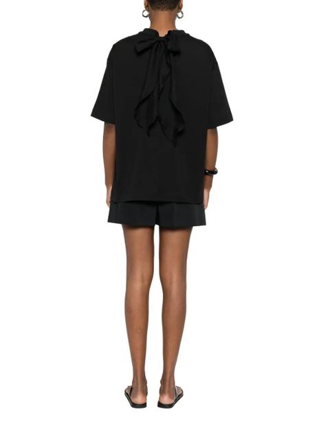 Eleh bow-tie T-shirt - Black