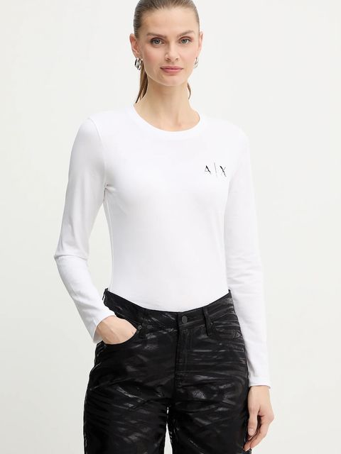 Armani Exchange longsleeve kolor biały XW001353 AF17173 - zdjęcie produktu nr 1