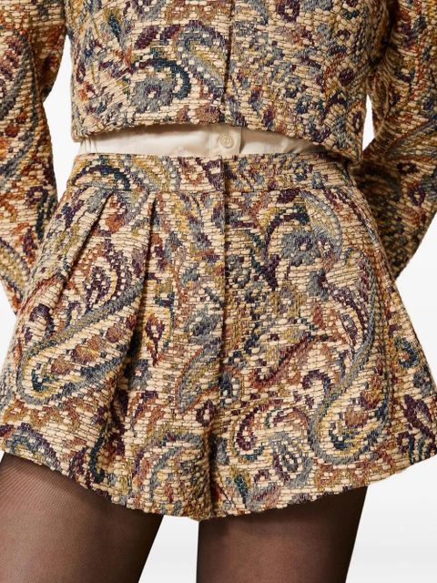 TWINSET paisley jacquard shorts - Neutrals