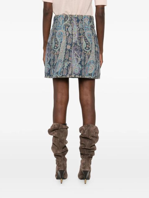 ETRO button-fastening short skirt - Blue