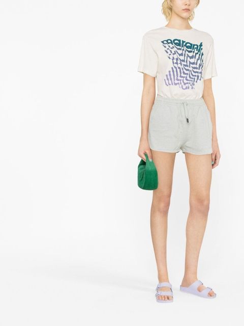 MARANT ÉTOILE Mifa logo-print track shorts - Blue - zdjęcie produktu nr 2