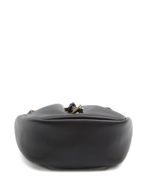 Saint Laurent Cassandre drawstring leather shoulder bag - Black