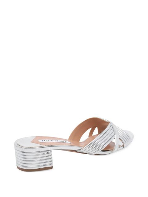 Aquazzura Sundance round-toe sandals - Silver