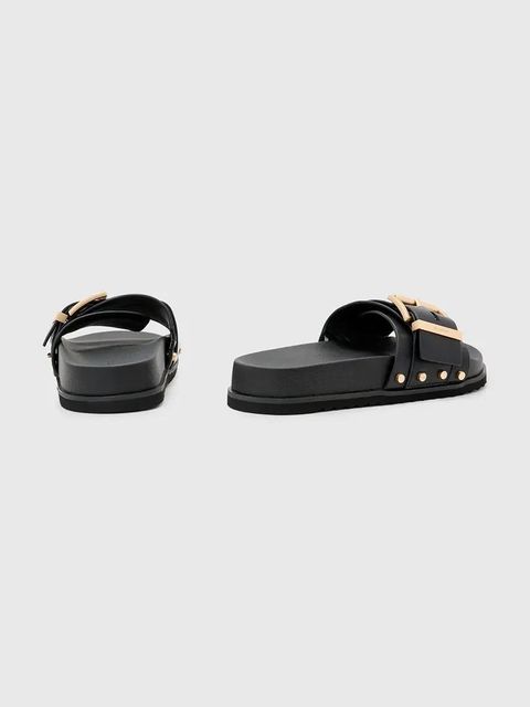 AllSaints klapki Ellie Stud Slider damskie kolor czarny W038FC