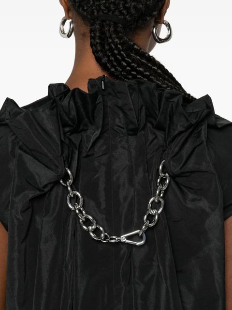 Simone Rocha cap-sleeve taffeta dress - Black