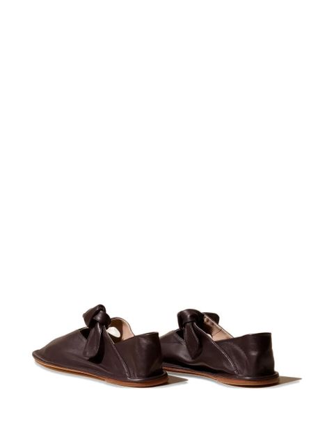 Hereu Llasada bow-detail square-toe ballet flat - Brown - zdjęcie produktu nr 2