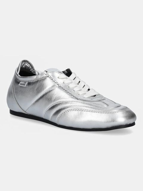 Love Moschino sneakersy skórzane damskie kolor srebrny JA10201G1NIF0902 - zdjęcie produktu nr 1