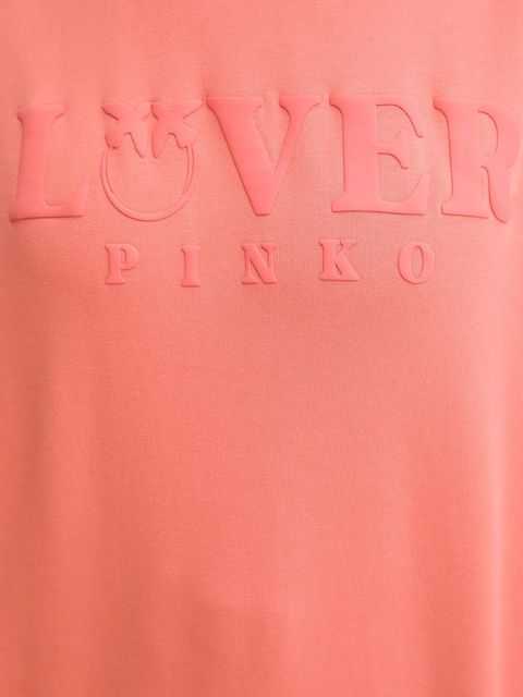 Pinko bluza bawełniana damska kolor pomarańczowy z nadrukiem 104618 A2DC