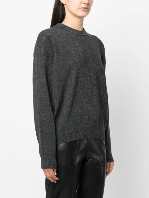 Alexander Wang rhinestone-embellished wool jumper - Grey