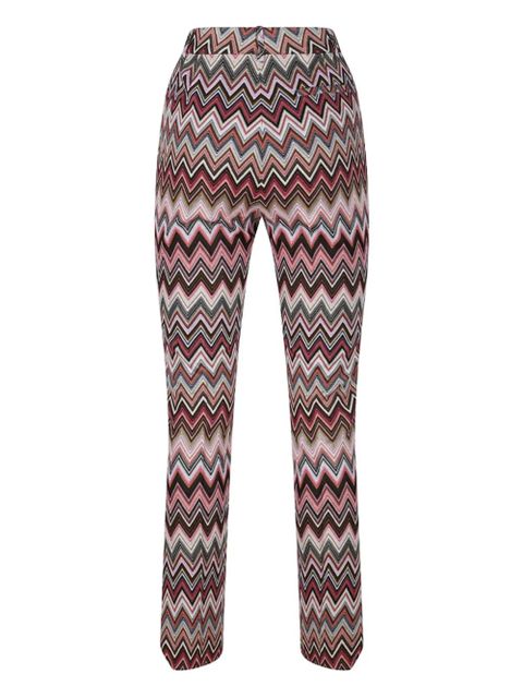 Missoni zigzag-pattern trousers - Red - zdjęcie produktu nr 2