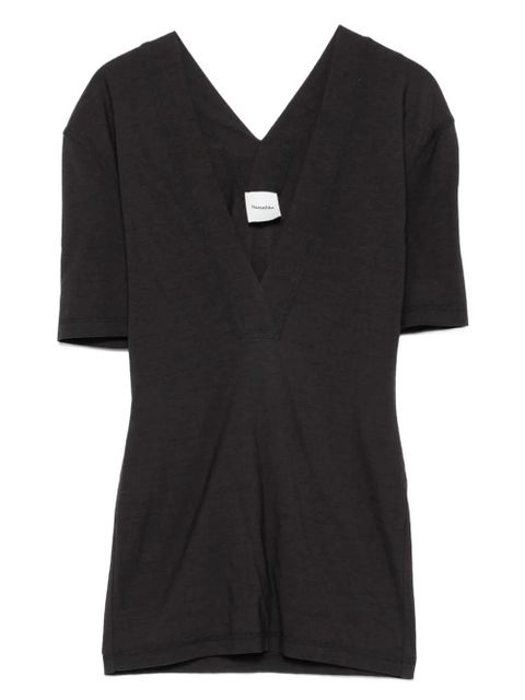 Nanushka Akka short-sleeved wool top - Grey - zdjęcie produktu nr 1