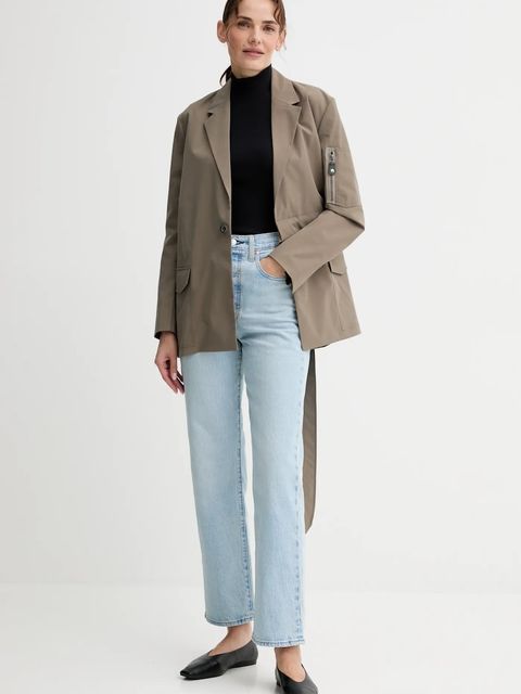 Marc O'Polo t-shirt damski kolor granatowy z półgolfem 508207651177