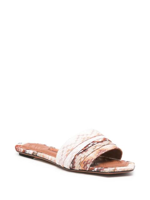 Missoni zigzag sandals - Brown