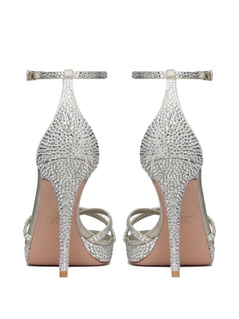 Valentino Garavani 120mm Eveninglam platform sandals - Silver
