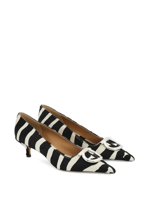 Ferragamo Maxi Gancini zebra buckle pumps - White - zdjęcie produktu nr 2