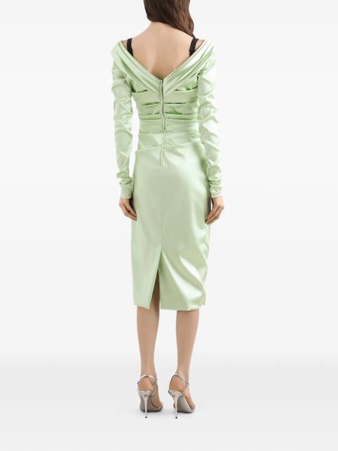 Dolce & Gabbana long-sleeve midi dress - Green
