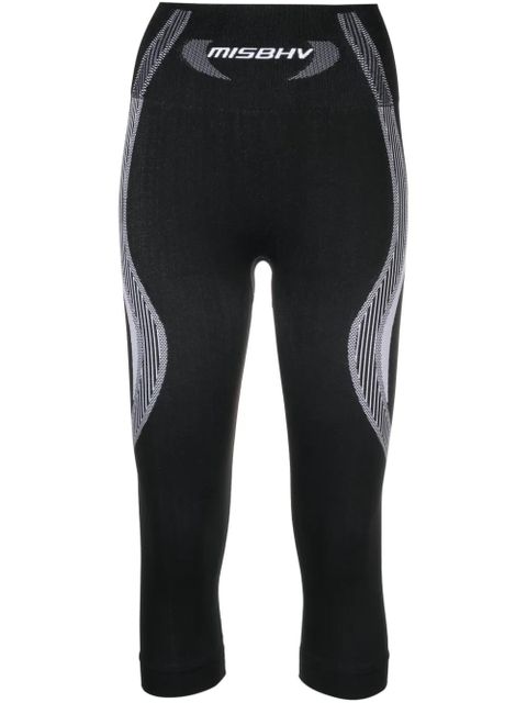 MISBHV logo-waistband cropped leggings - Black - zdjęcie produktu nr 1