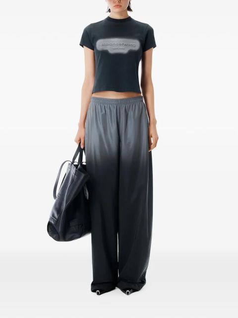 Alexander Wang embossed graphic-print T-shirt - Black - zdjęcie produktu nr 2