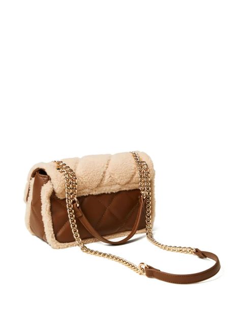TWINSET quilted shearling shoulder bag - Brown