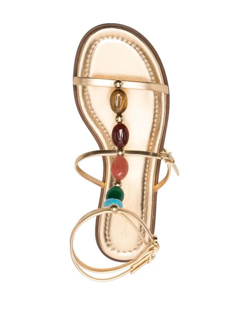 Gianvito Rossi Shanti 05 flat gladiator sandals - Gold