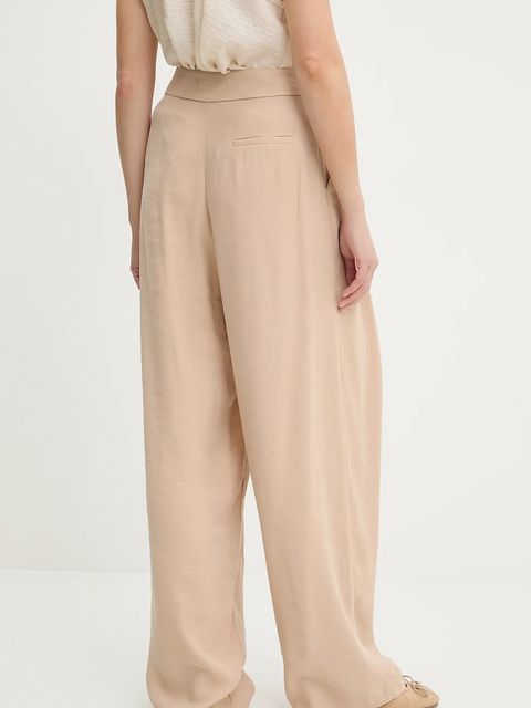 Answear.LAB spodnie damskie kolor beżowy szerokie high waist - zdjęcie produktu nr 2