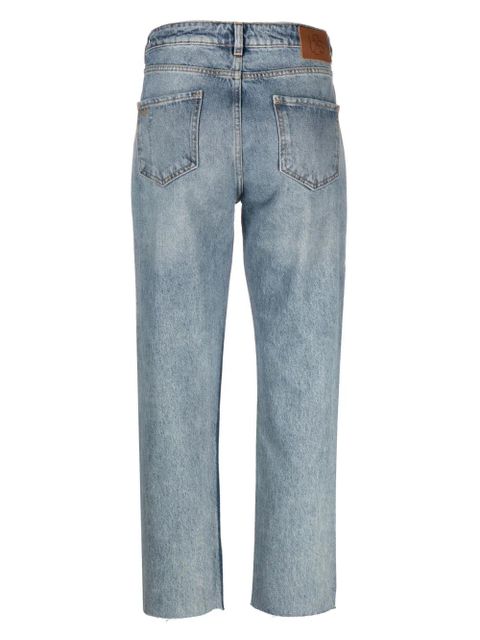 Ba&Sh logo-patch cropped jeans - Blue - zdjęcie produktu nr 2