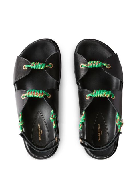 Claudie Pierlot cord charm leather sandals - Black