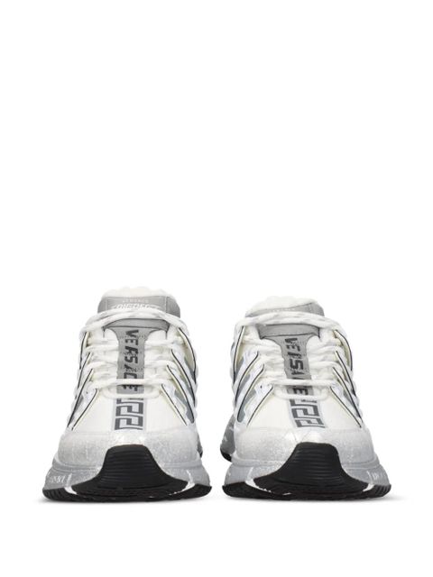 Versace Trigreca glitter-detail sneakers - White