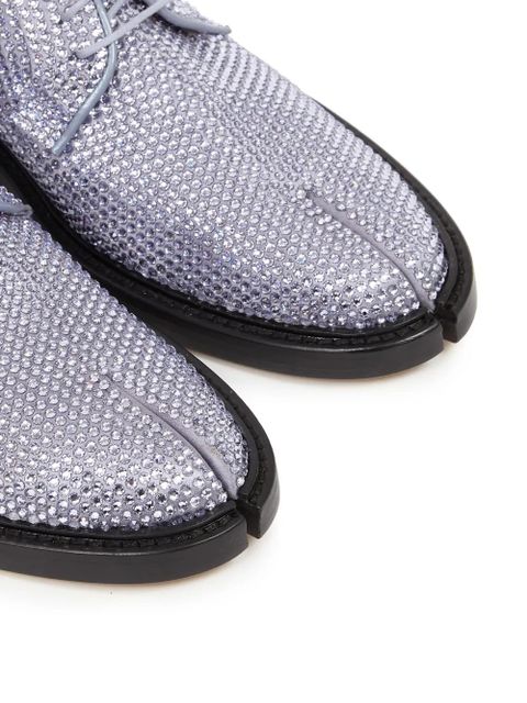 Maison Margiela Tabi rhinestone-embellished Derby shoes - Purple