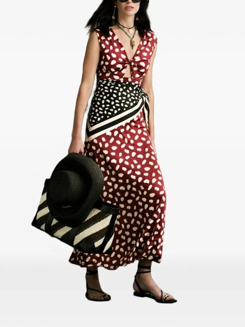 Johanna Ortiz Horizonte Místico midi dress - Red