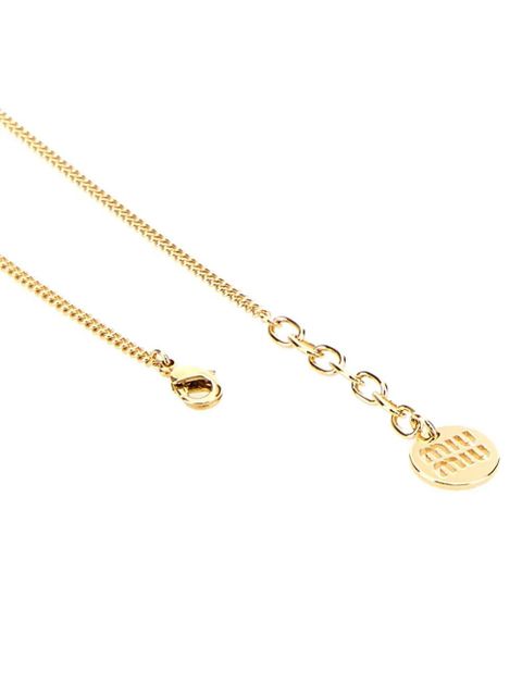 Miu Miu logo-plaque bracelet - Gold