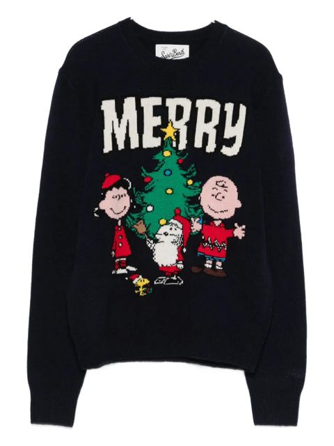 MC2 Saint Barth Heron christmas-graphic sweater - Blue - zdjęcie produktu nr 1
